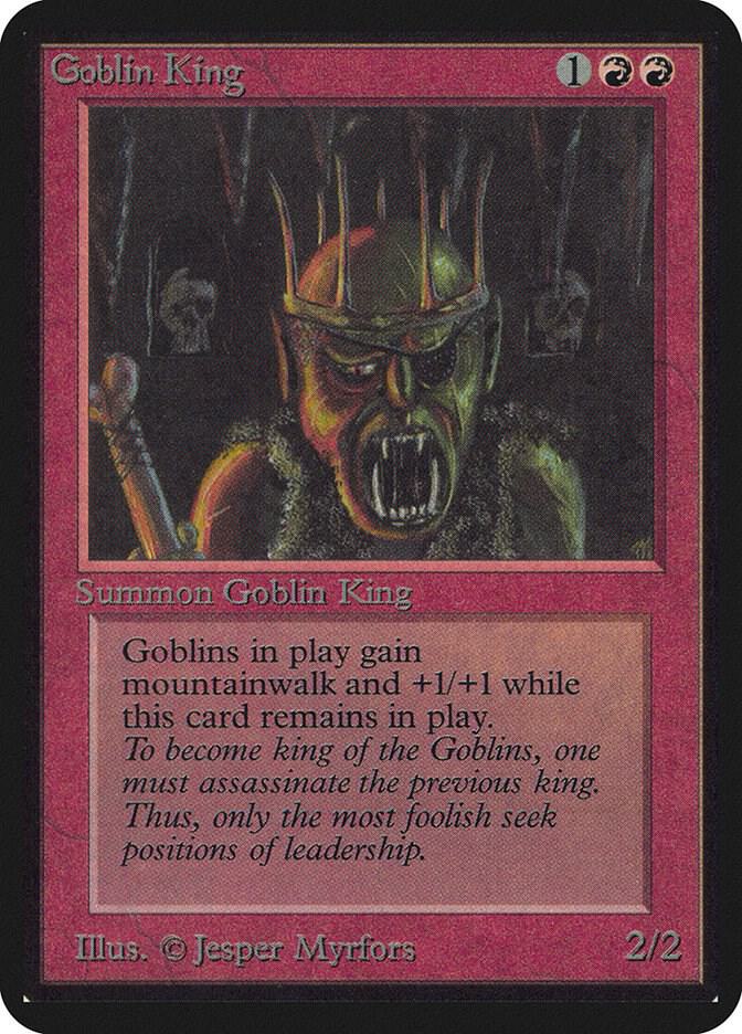 Goblin King card from Alpha Edition