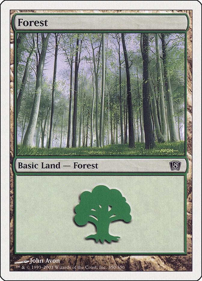 Forest 350 card from 8th Edition