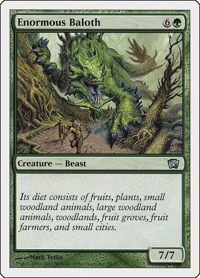 Enormous Baloth S6 card from 8th Edition