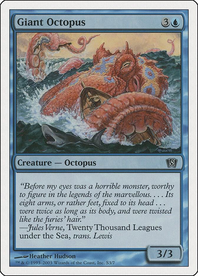 Giant Octopus S3 card from 8th Edition