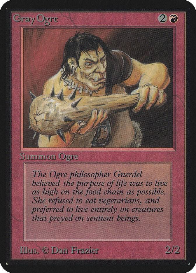Gray Ogre card from Alpha Edition