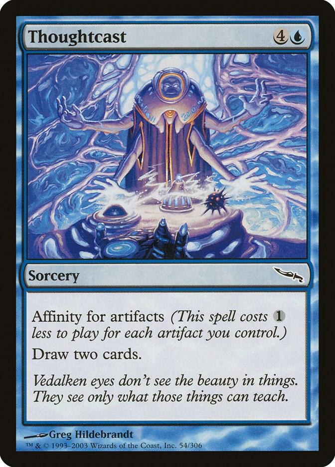 Thoughtcast 54 card from Mirrodin