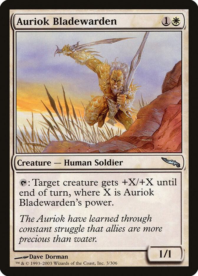 Auriok Bladewarden 3 card from Mirrodin