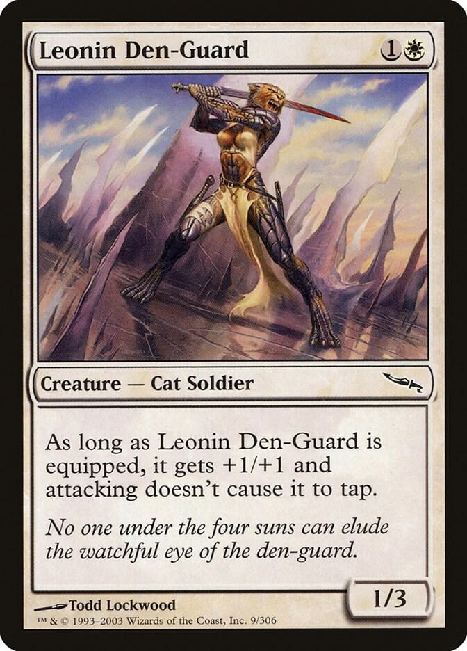 Leonin Den-Guard 9 card from Mirrodin