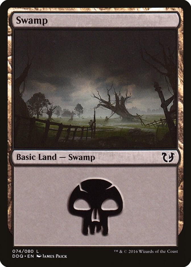 Swamp 74 card from Duel Decks: Blessed vs. Cursed