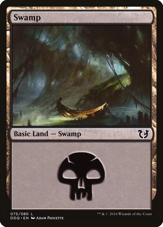 Swamp 75 card from Duel Decks: Blessed vs. Cursed