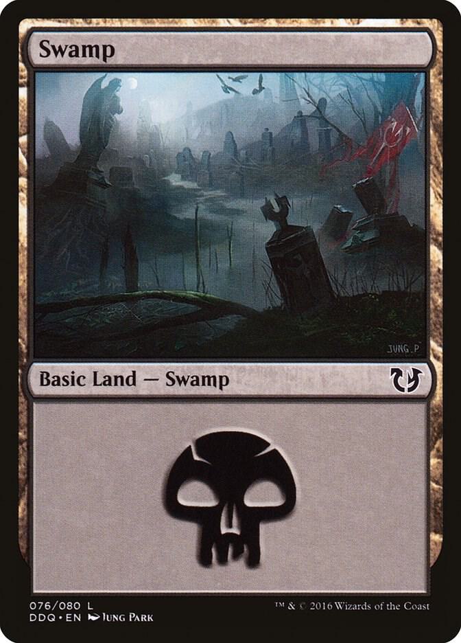 Swamp 76 card from Duel Decks: Blessed vs. Cursed