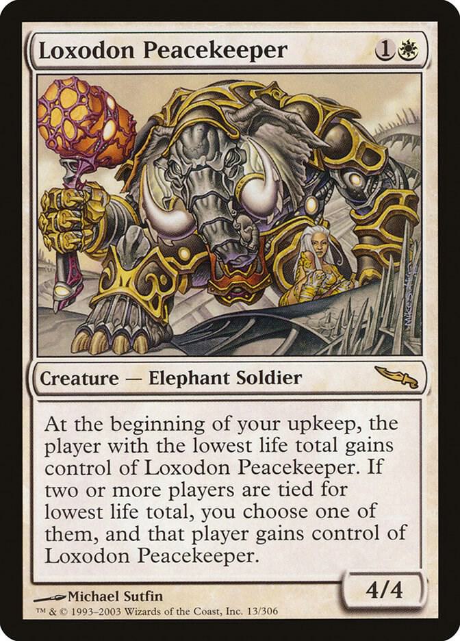 Loxodon Peacekeeper 13 card from Mirrodin