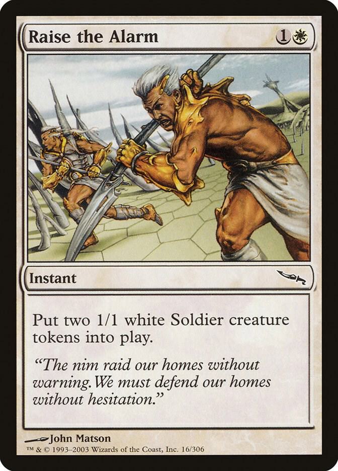 Raise the Alarm 16 card from Mirrodin