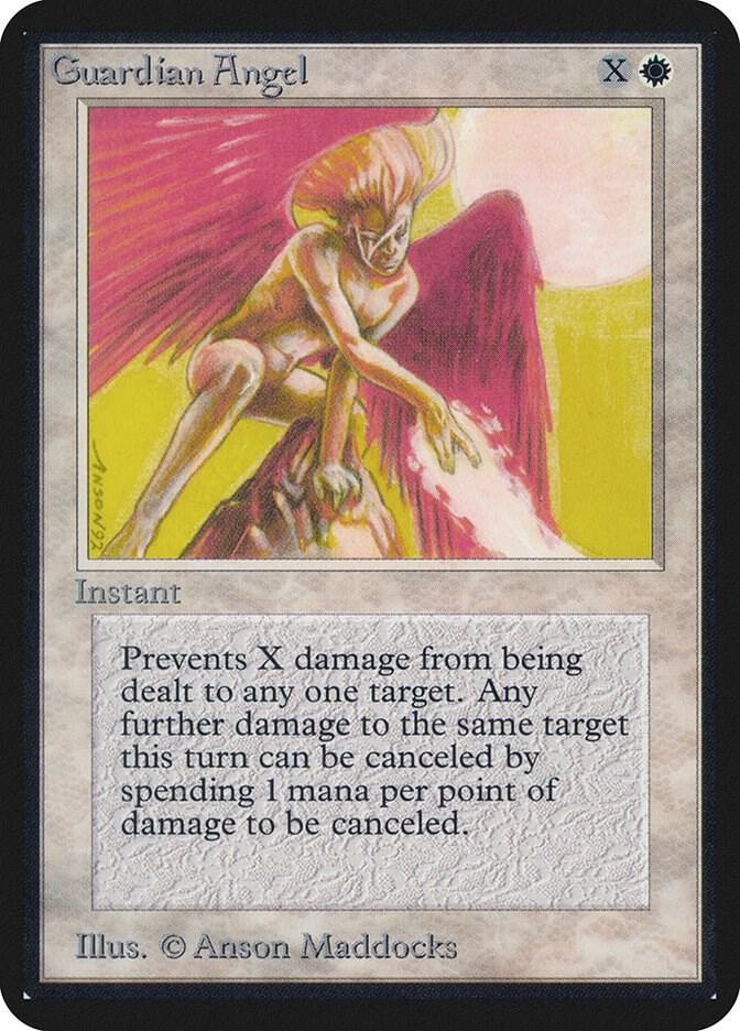 Guardian Angel card from Alpha Edition