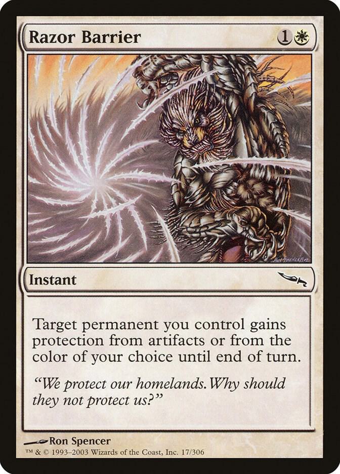 Razor Barrier 17 card from Mirrodin