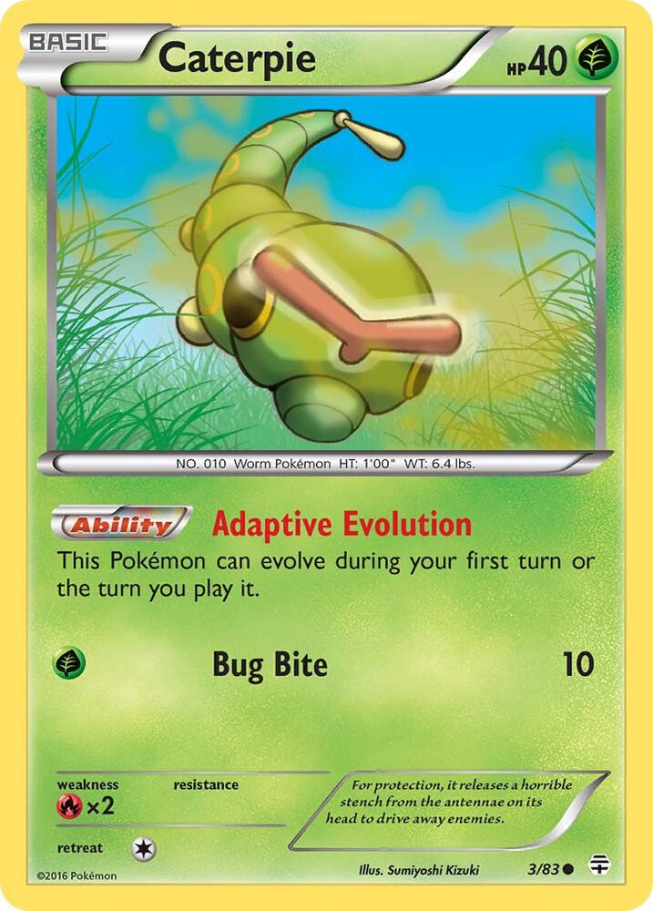 Caterpie 3/83 card from Generations