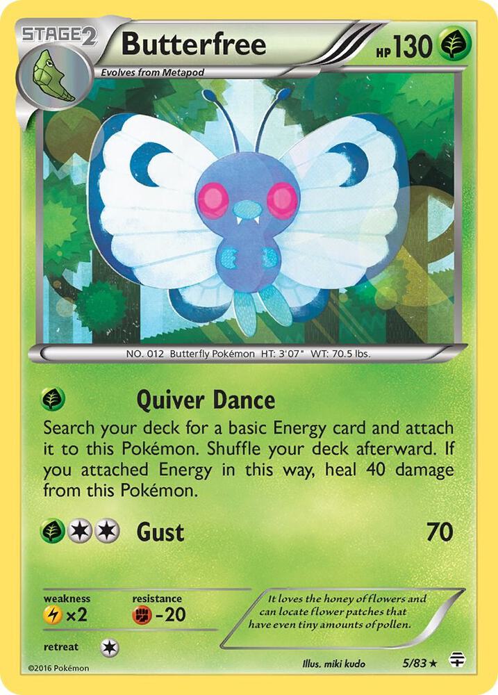 Butterfree 5/83 card from Generations