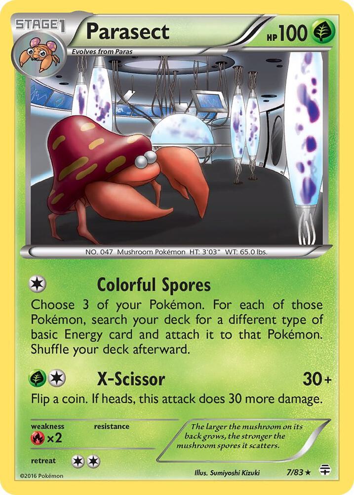 Parasect 7/83 card from Generations