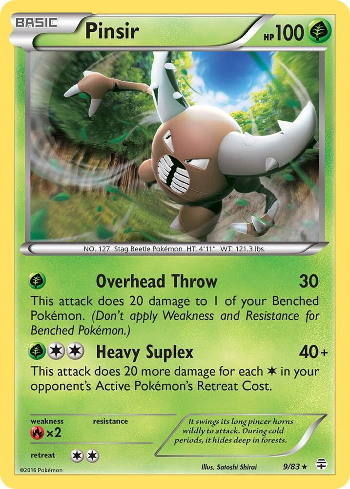 Pinsir 9/83 card from Generations
