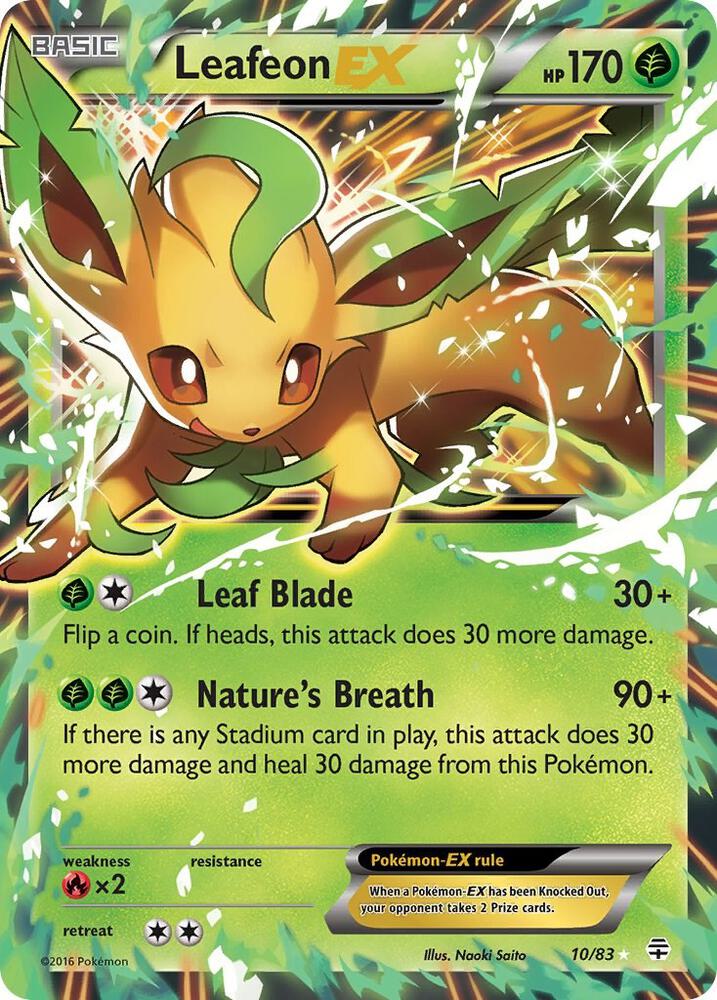 Leafeon EX 10/83 card from Generations