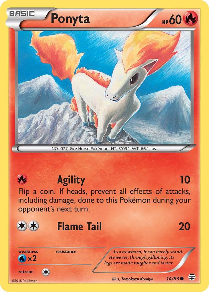 Ponyta 14/83 card from Generations