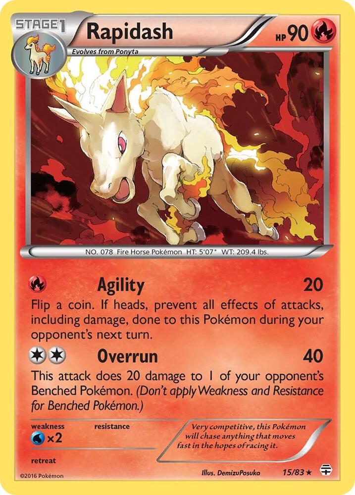 Rapidash 15/83 card from Generations