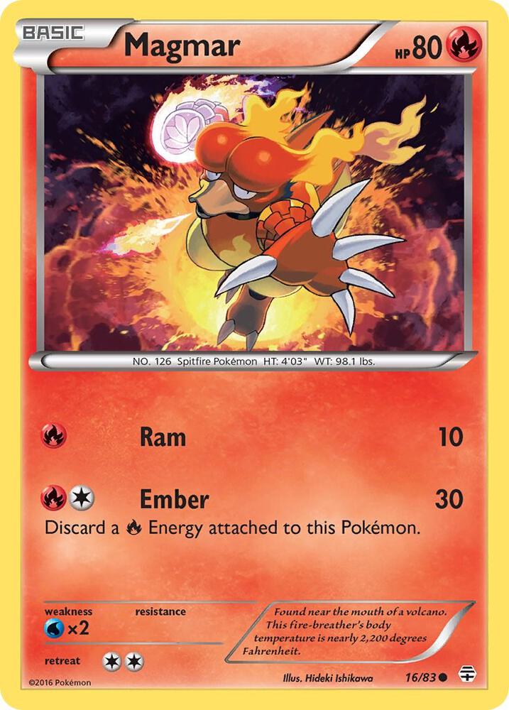 Magmar 16/83 card from Generations