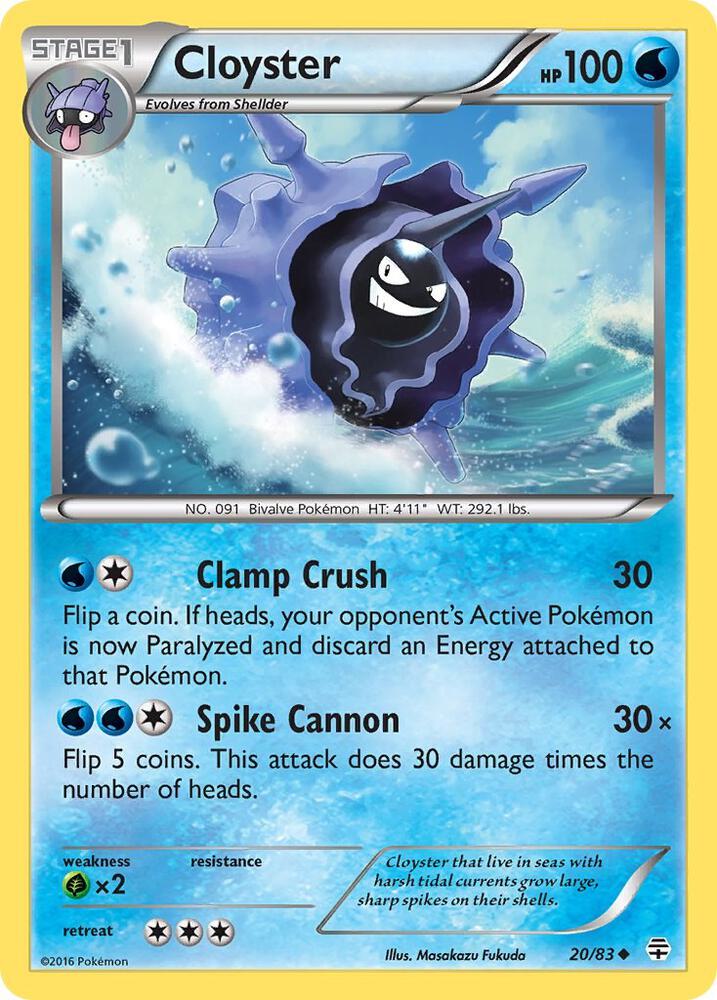 Cloyster 20/83 card from Generations