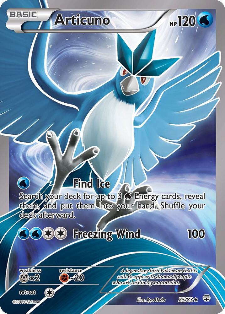 Articuno 25/83 card from Generations