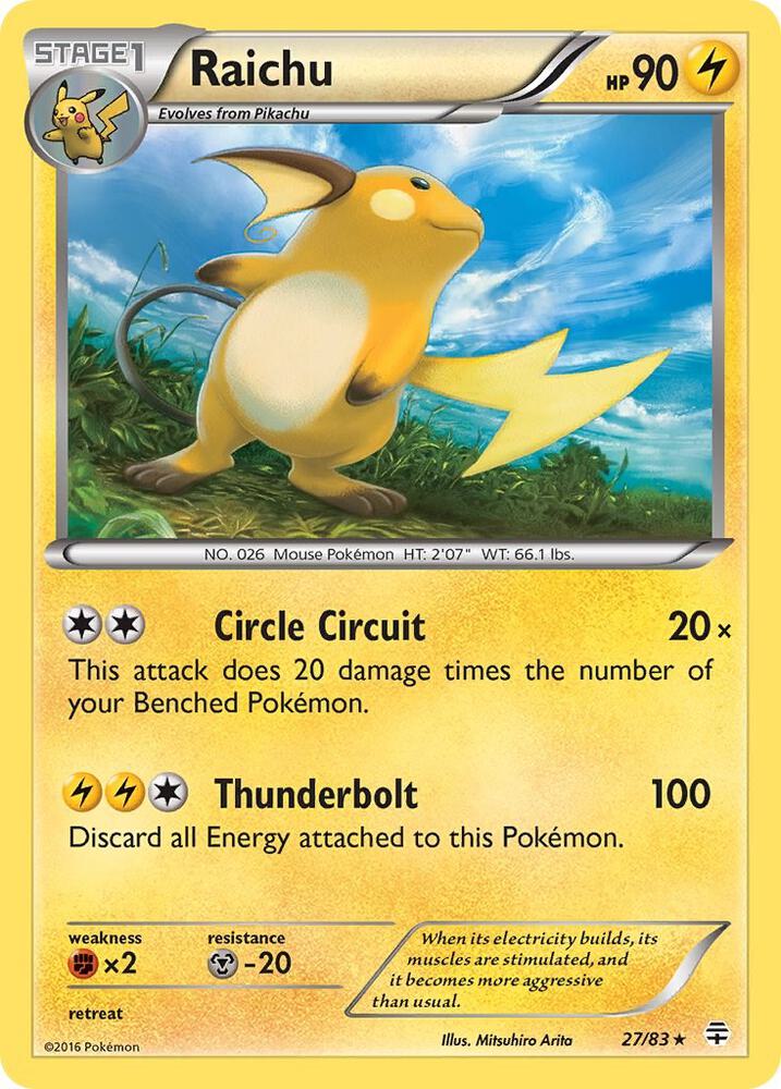 Raichu 27/83 card from Generations