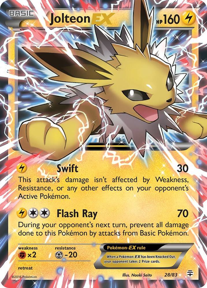 Jolteon EX 28/83 card from Generations