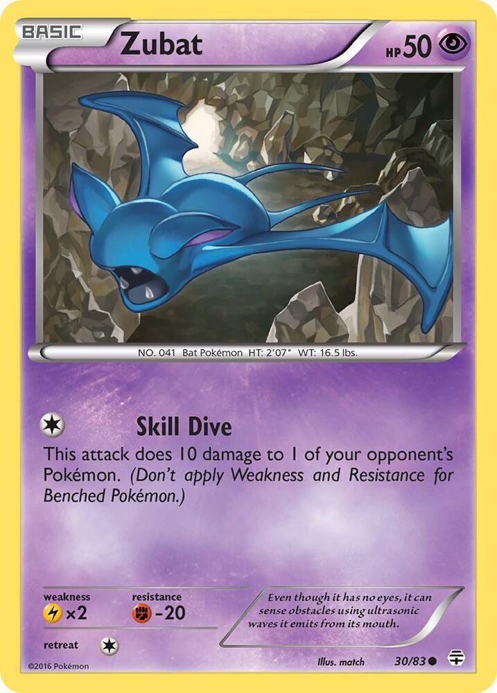 Zubat 30/83 card from Generations
