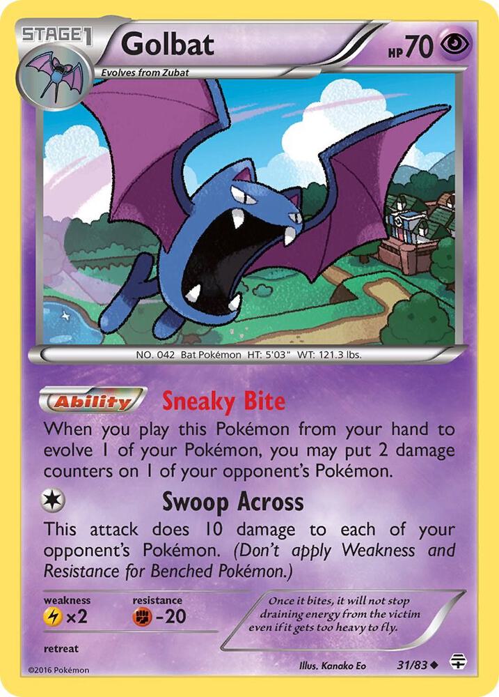 Golbat 31/83 card from Generations
