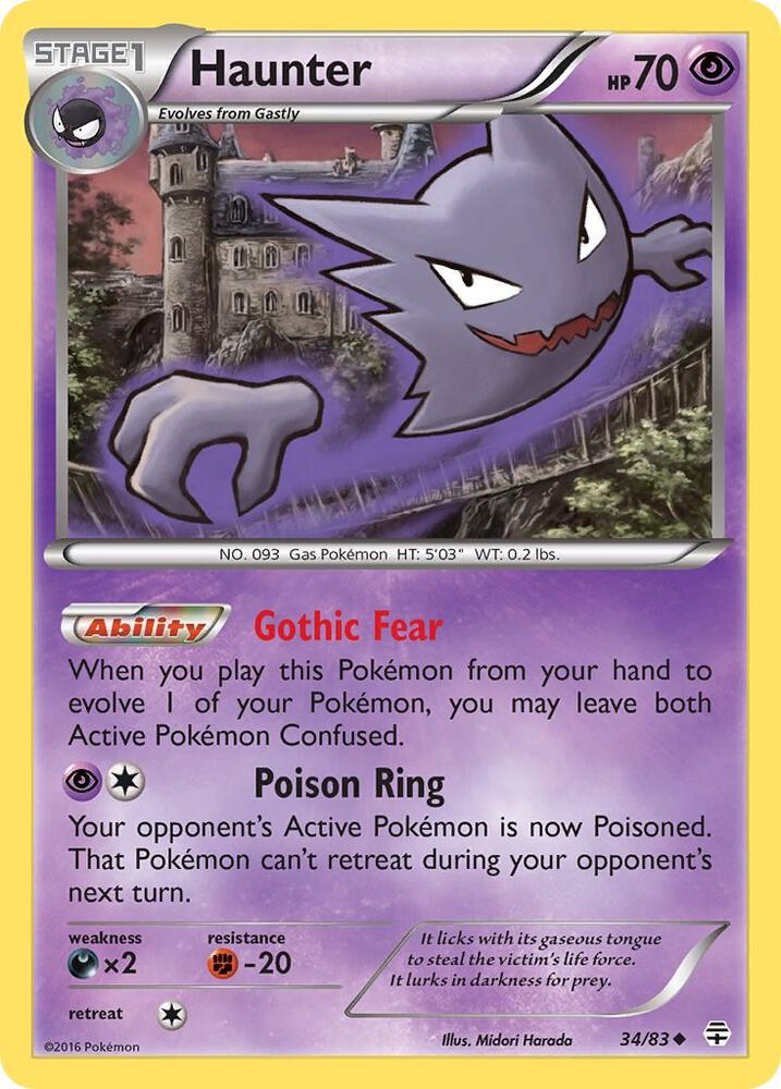 Haunter 34/83 card from Generations