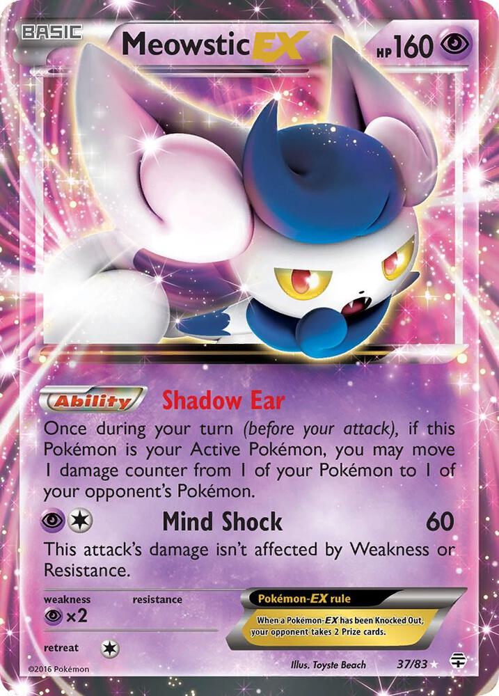 Meowstic EX 37/83 card from Generations