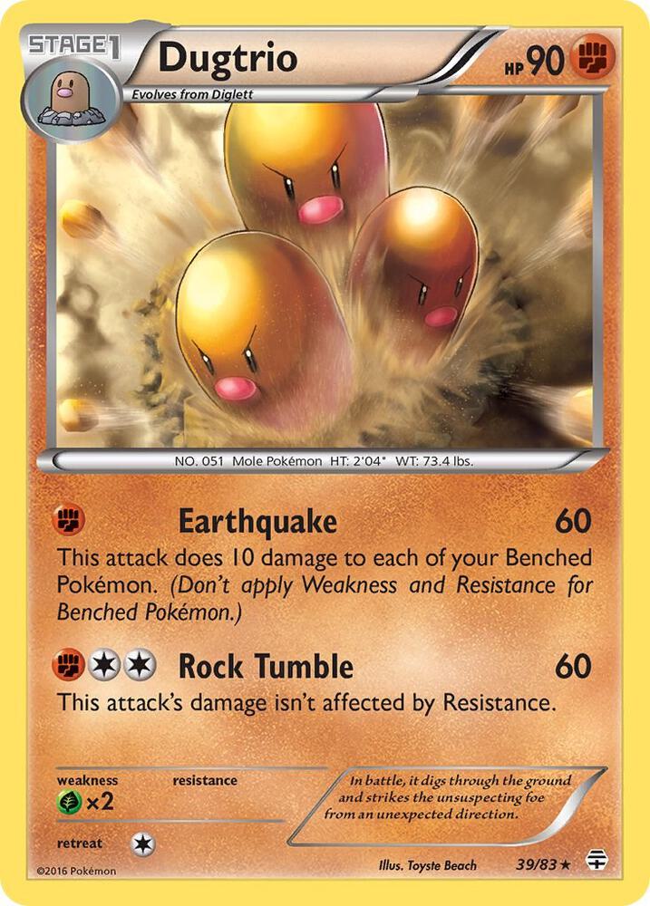 Dugtrio 39/83 card from Generations