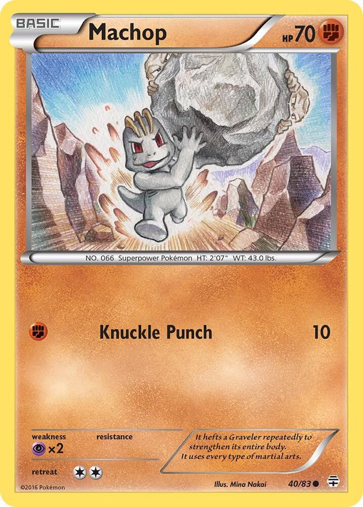 Machop 40/83 card from Generations