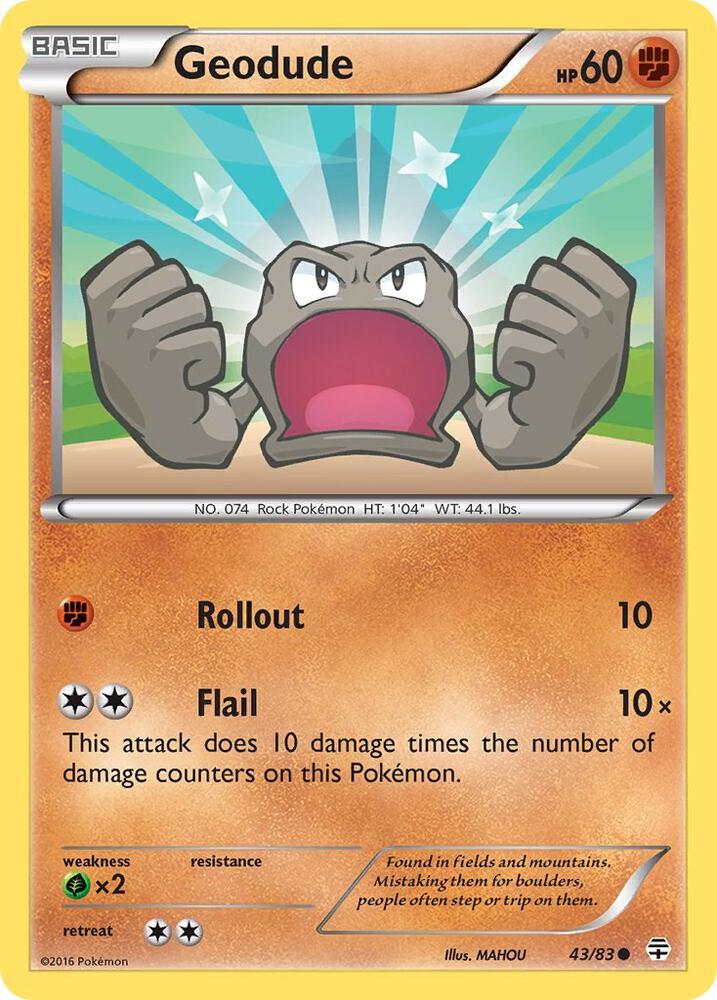 Geodude 43/83 card from Generations