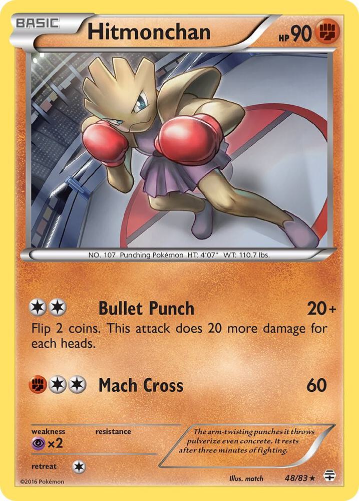 Hitmonchan 48/83 card from Generations
