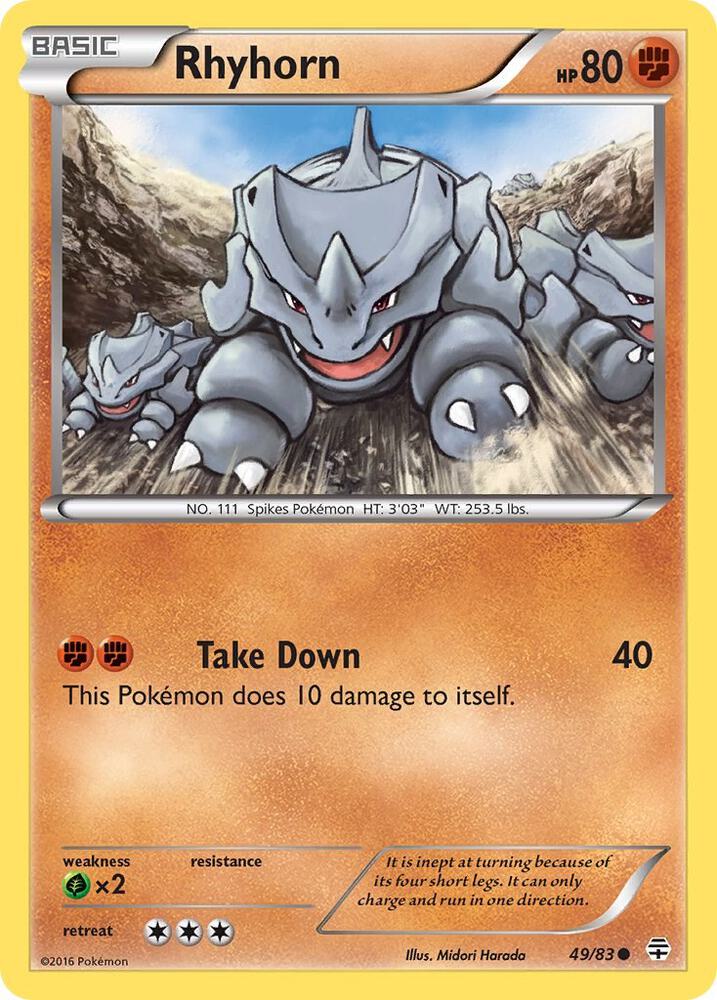 Rhyhorn 49/83 card from Generations