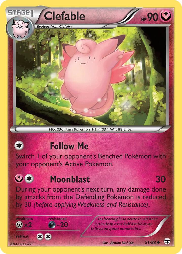 Clefable 51/83 card from Generations