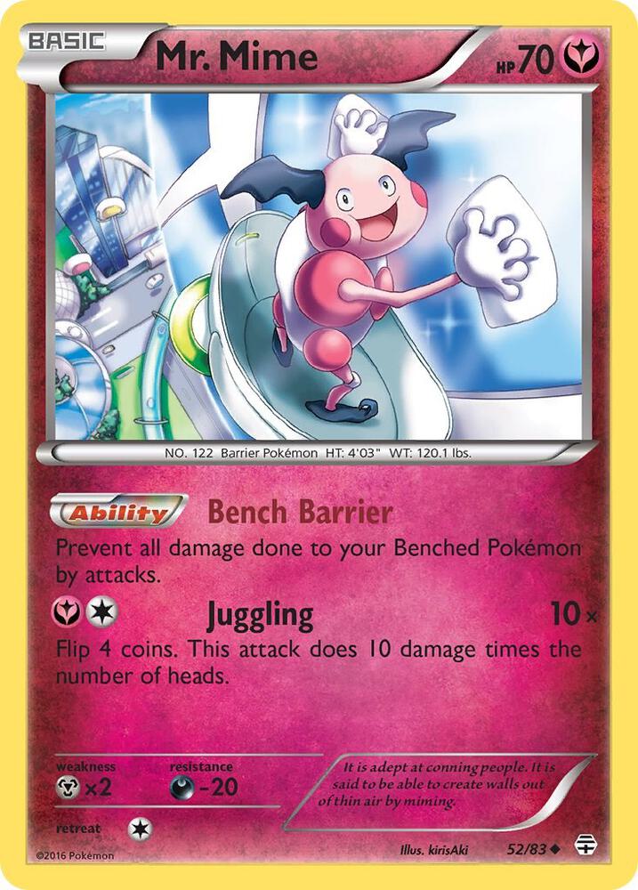 Mr. Mime 52/83 card from Generations