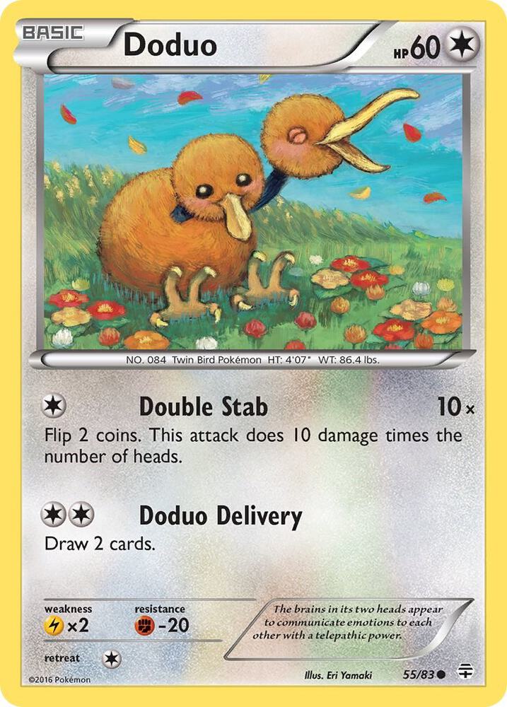 Doduo 55/83 card from Generations