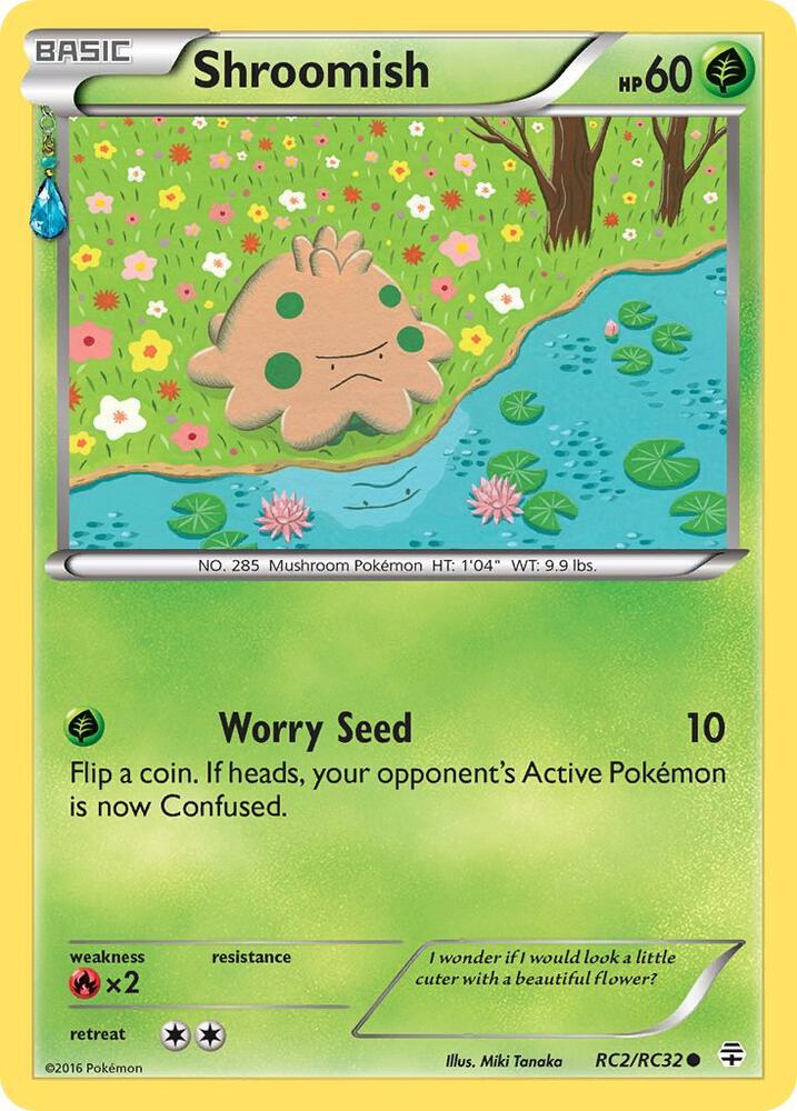 Shroomish RC2/RC32 card from Generations: Radiant Collection
