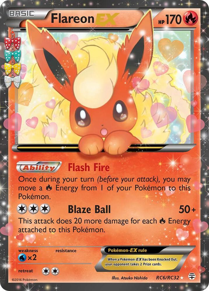 Flareon EX RC6/RC32 card from Generations: Radiant Collection