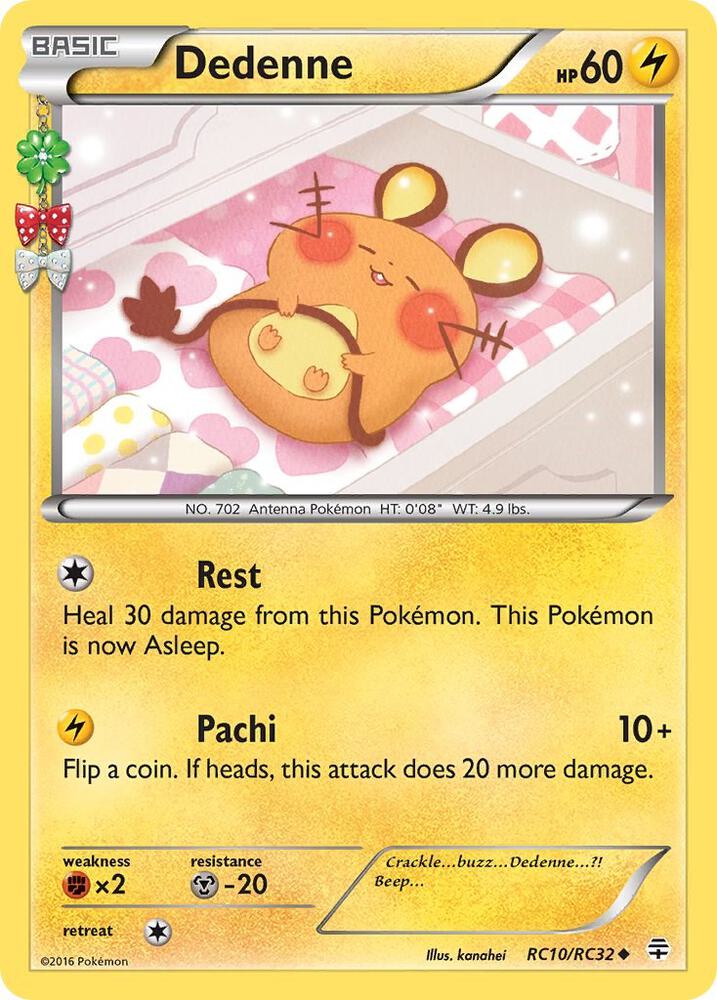 Dedenne RC10/RC32 card from Generations: Radiant Collection
