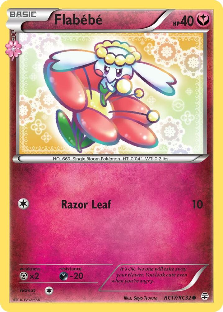 Flabebe RC17/RC32 card from Generations: Radiant Collection