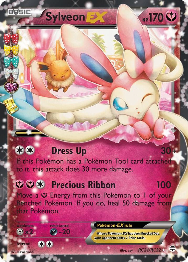 Sylveon EX RC21/RC32 card from Generations: Radiant Collection