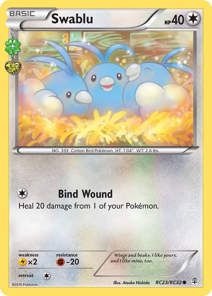 Swablu RC23/RC32 card from Generations: Radiant Collection