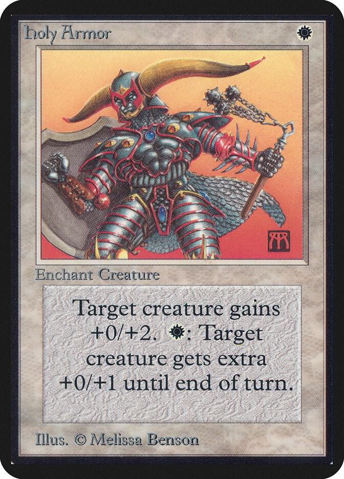 Holy Armor card from Alpha Edition