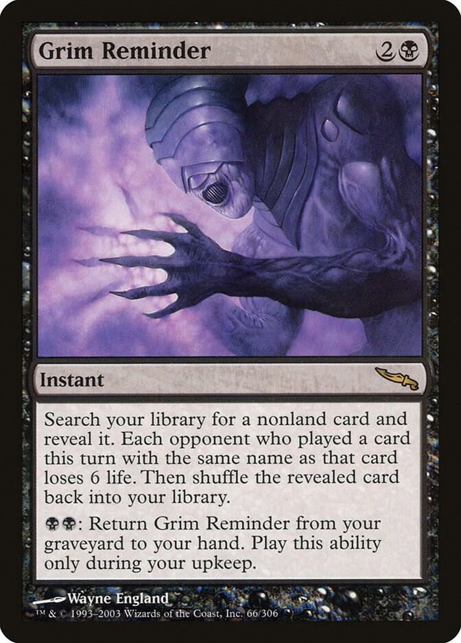 Grim Reminder 66 card from Mirrodin