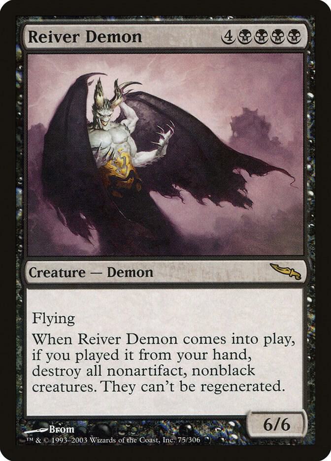 Reiver Demon 75 card from Mirrodin
