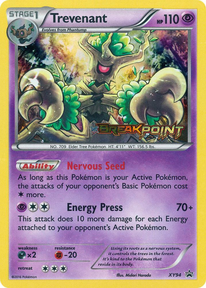 Trevenant (Prerelease) XY94 card from XY Promos