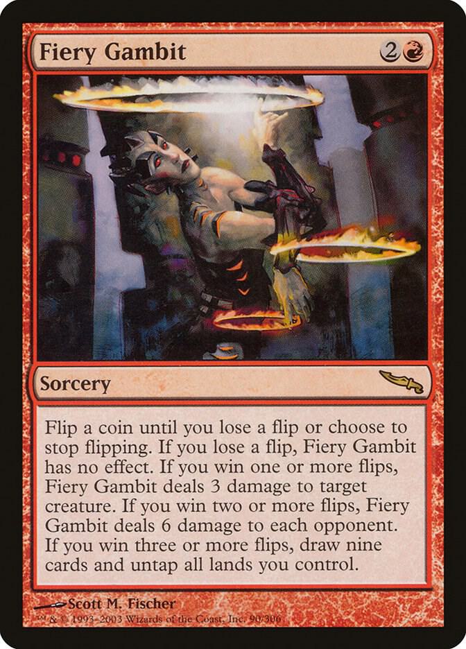 Fiery Gambit 90 card from Mirrodin